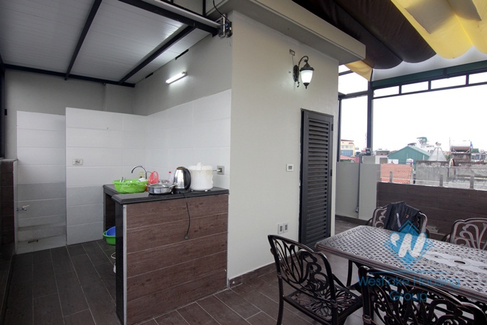 Apartment with balcony and amazing lake view for rent in Tay Ho .